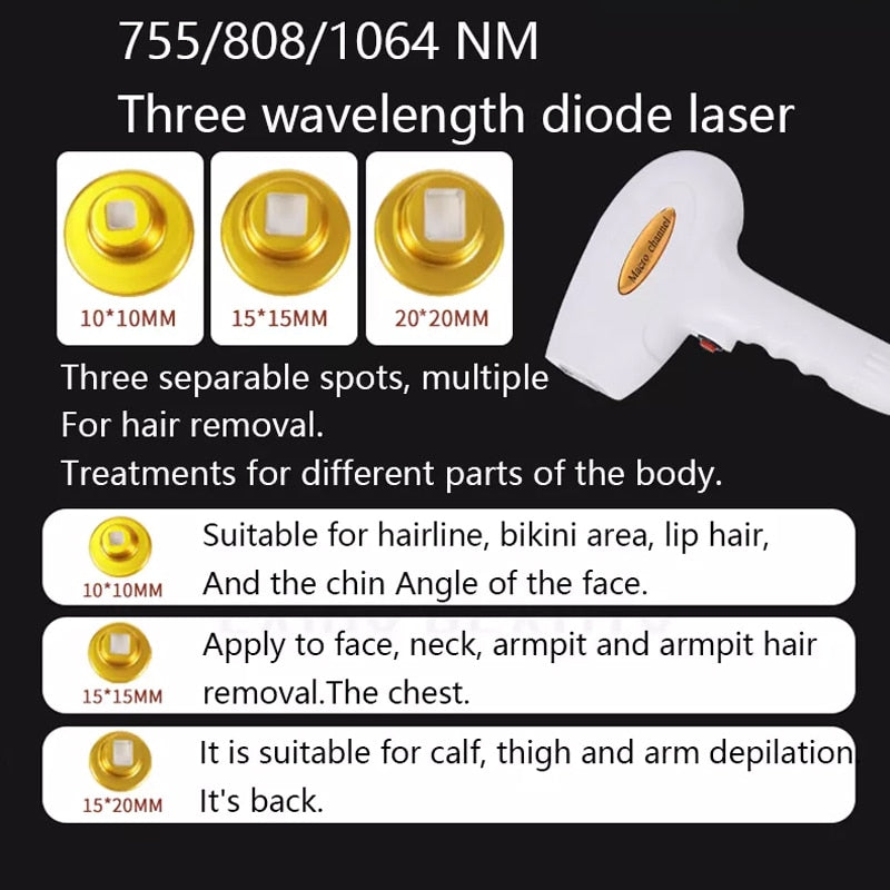 808 DIODE LASER HAIR REMOVAL MACHINE HANDLE